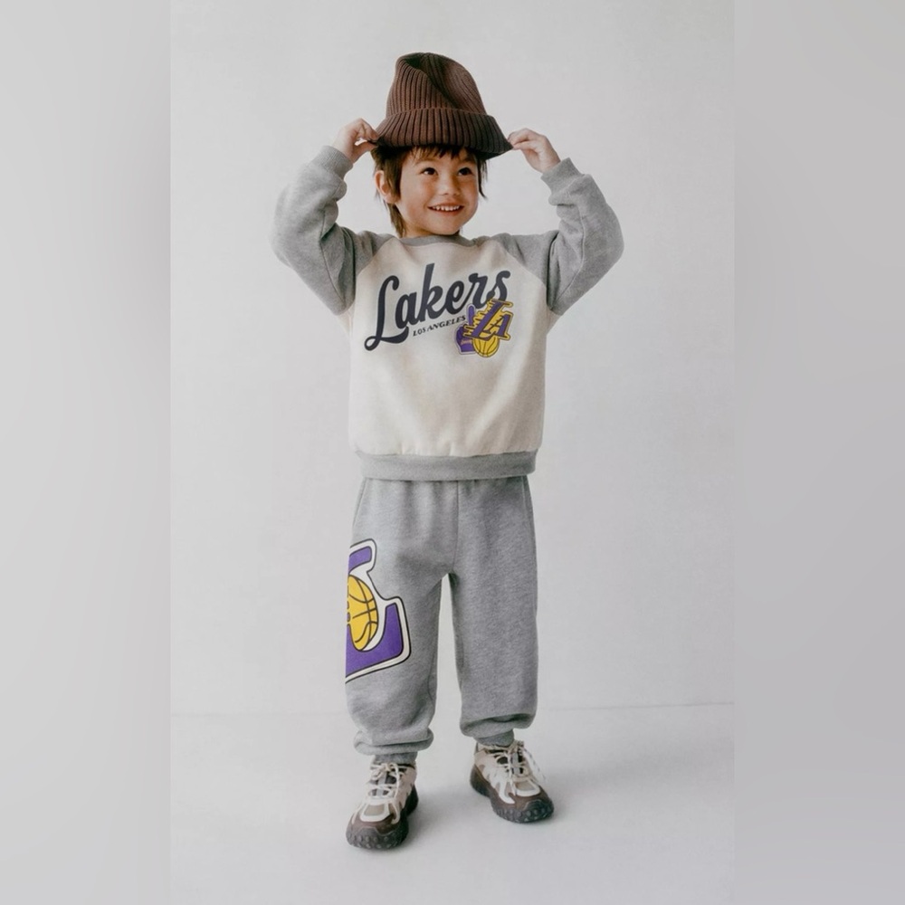 ZARA x LAKERS | Kids Officially Licensed NBA Sweatshirt and Sweatpants Set 5T